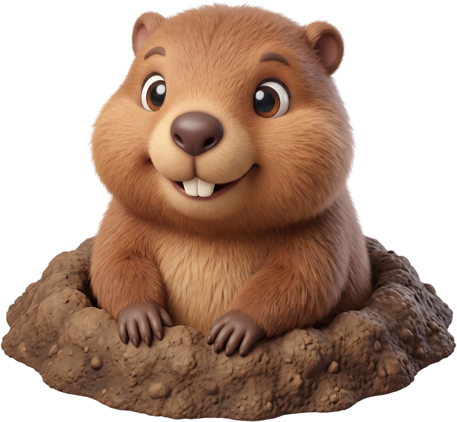Omni mascot, a small 3D mole