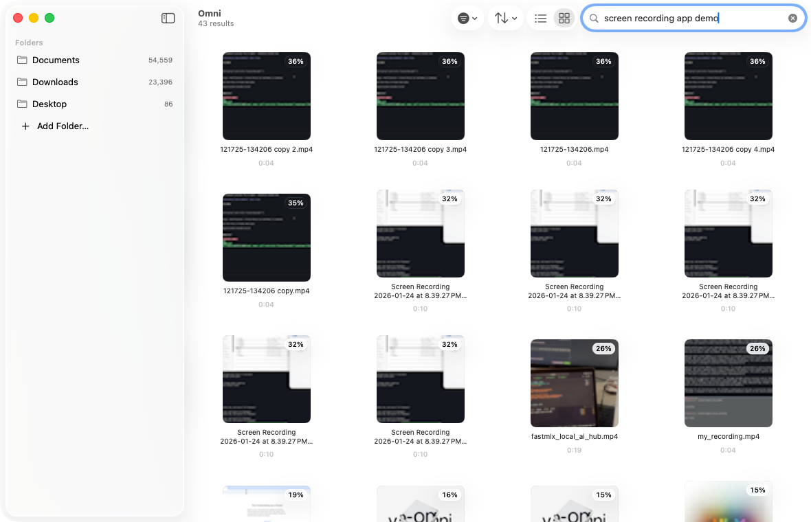 Searching video clips